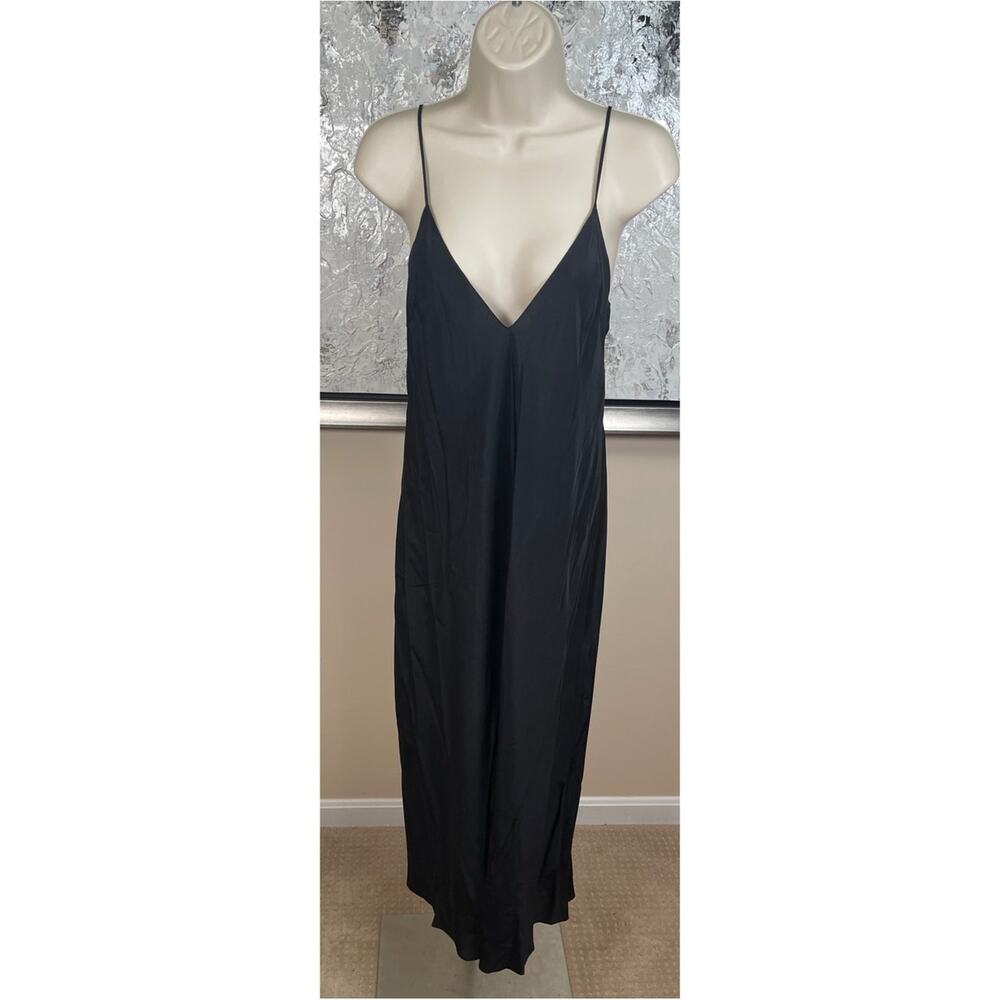 KHAITE Essie Organza Sheer Black Maxi Dress Size 2 - Picture 5 of 13